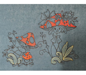 Stickdatei - Pilz Fäulein 10